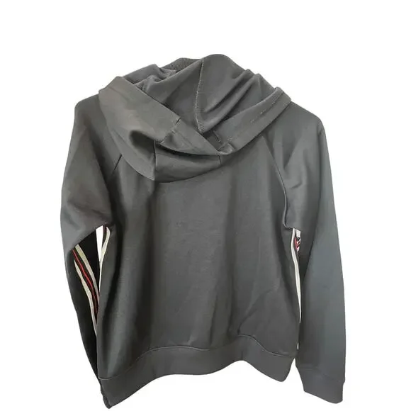 NIKE Hoodie + Joggers Set – Charcoal Gray, Red Stripe, Size Small, Athleisure - Picture 11 of 12